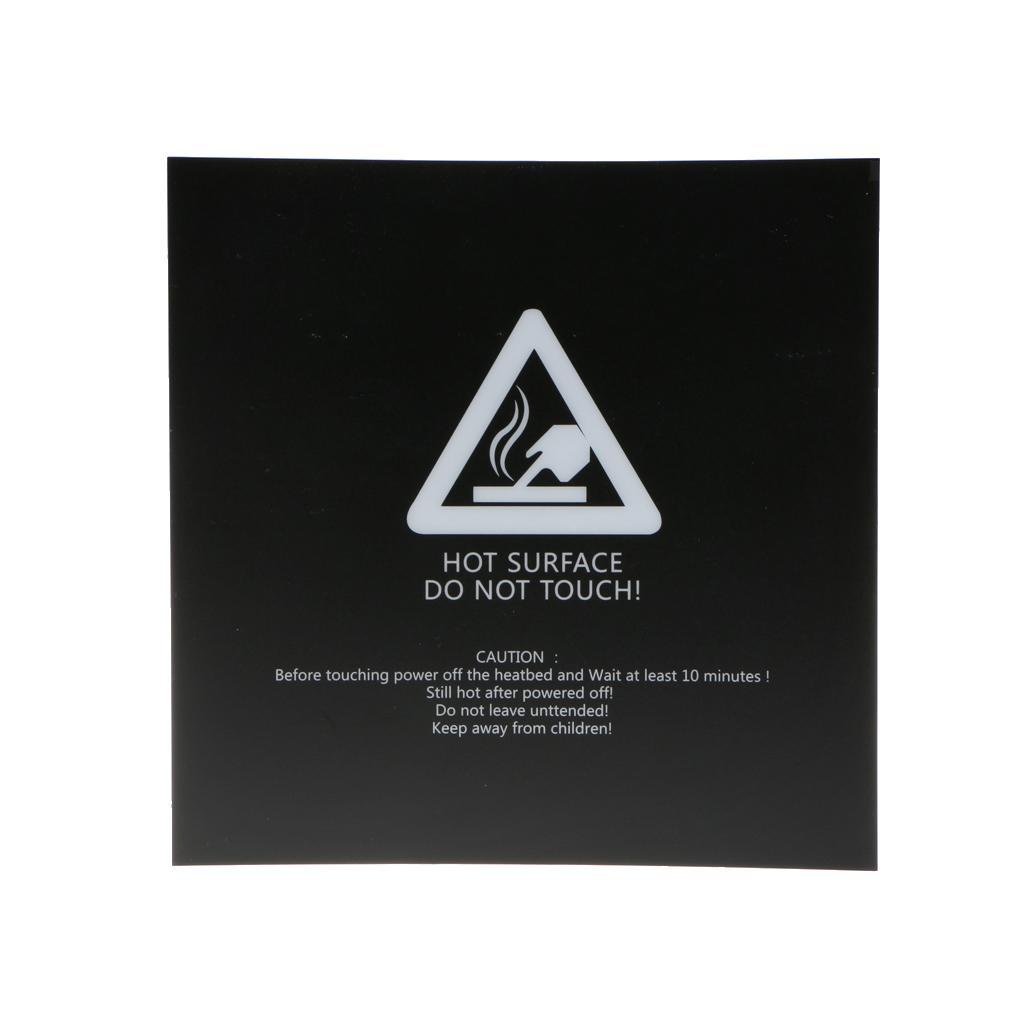 Black tempered build surface for 3D printer
