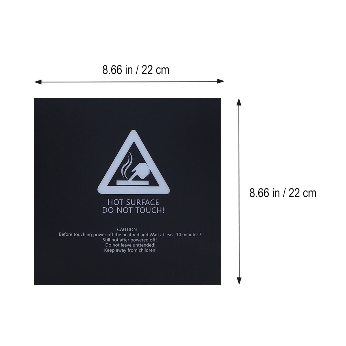 5-Pack 3D Printing Build Plates, 8.7" Square