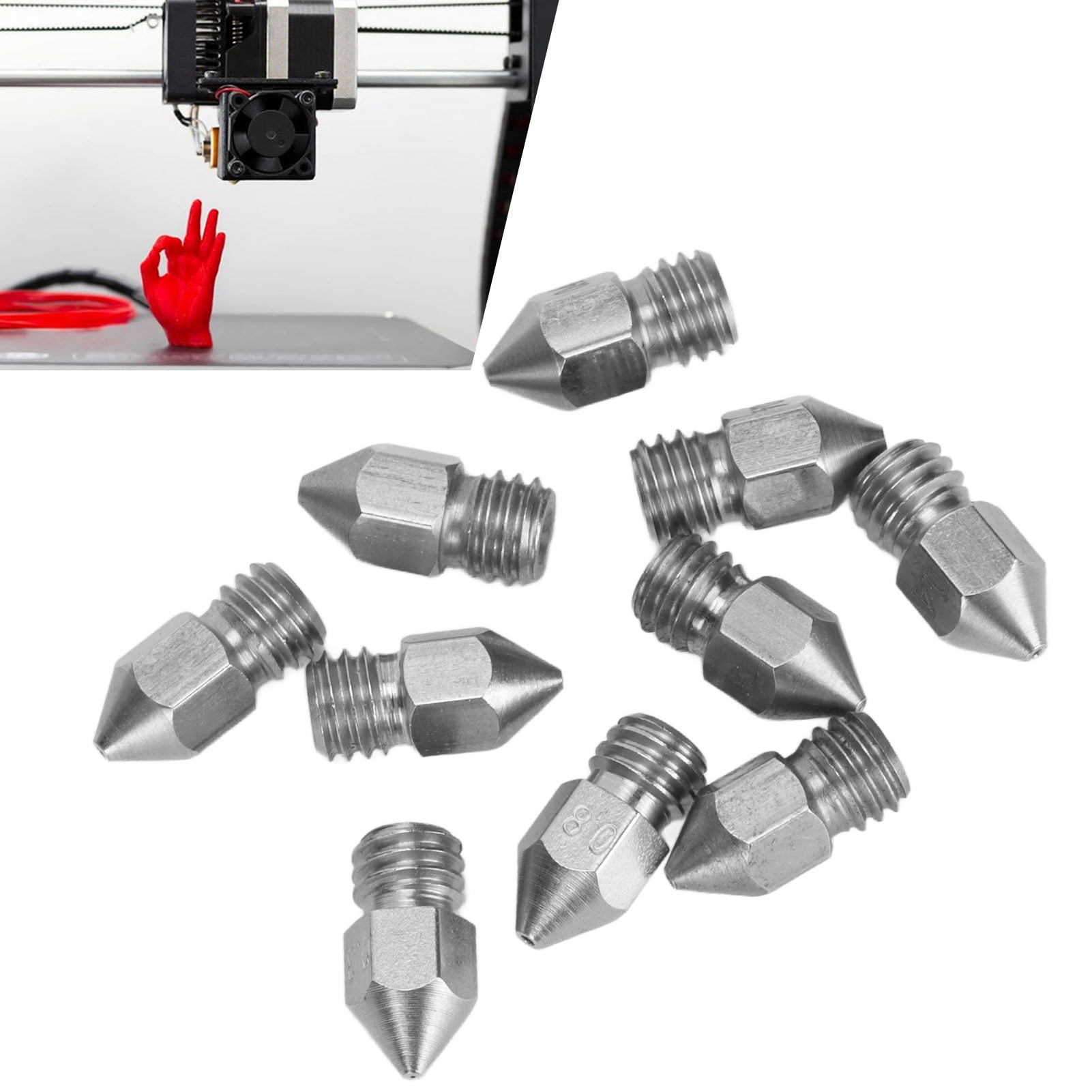 Stainless Steel 3D Printer Nozzles for PLA ABS