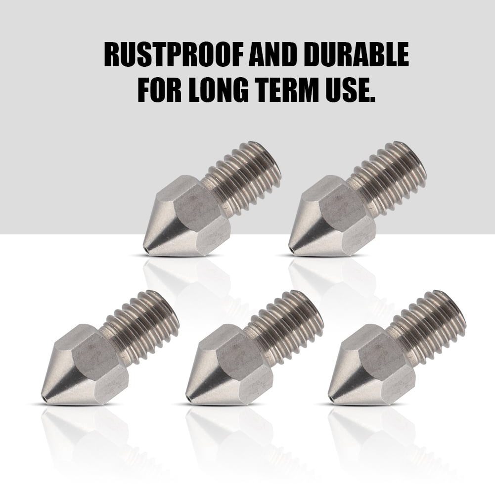 Extruder Nozzle, 5PCS 3D Printer Nozzles, For 3D Printer