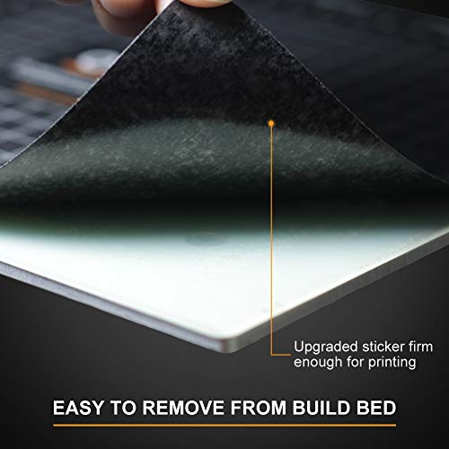 Upgraded Black 3D Printer Build Plate - 5 pack