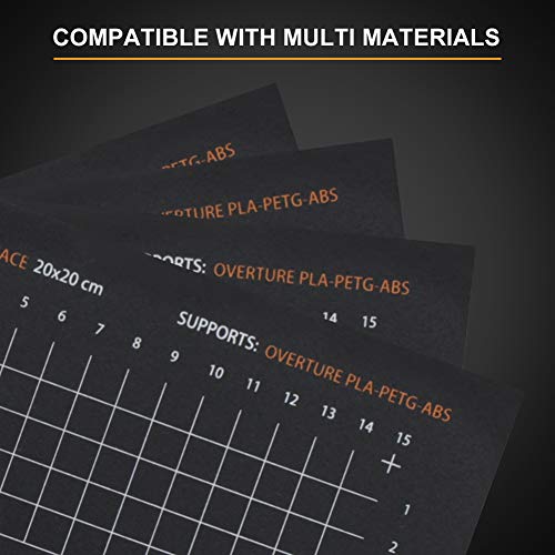 Upgraded Black 3D Printer Build Plate - 5 pack