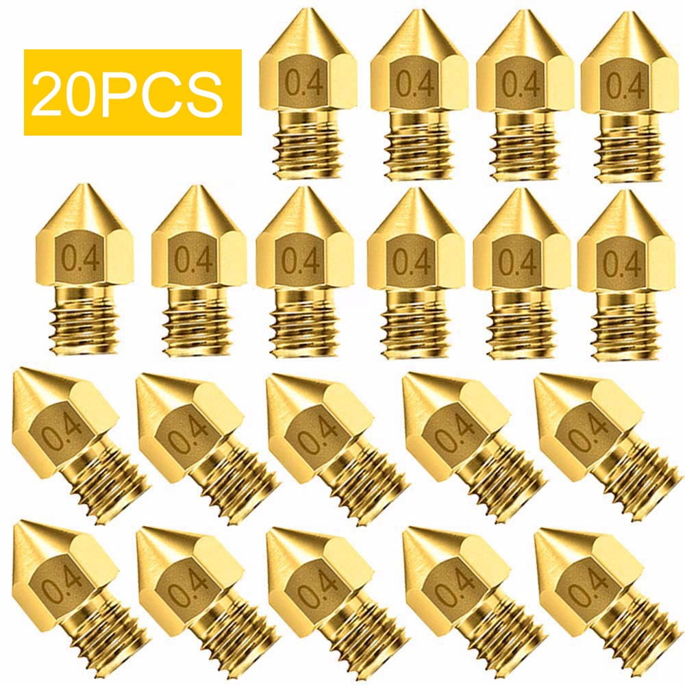 Mnycxen 20-Pack 0.4mm 3D Printer Nozzles