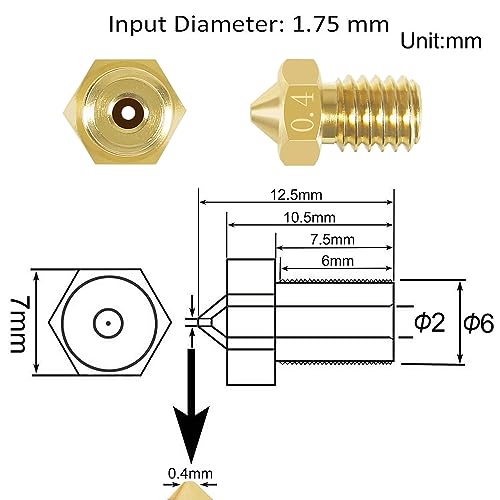 16 Aokin Brass Nozzles for 3D Printers