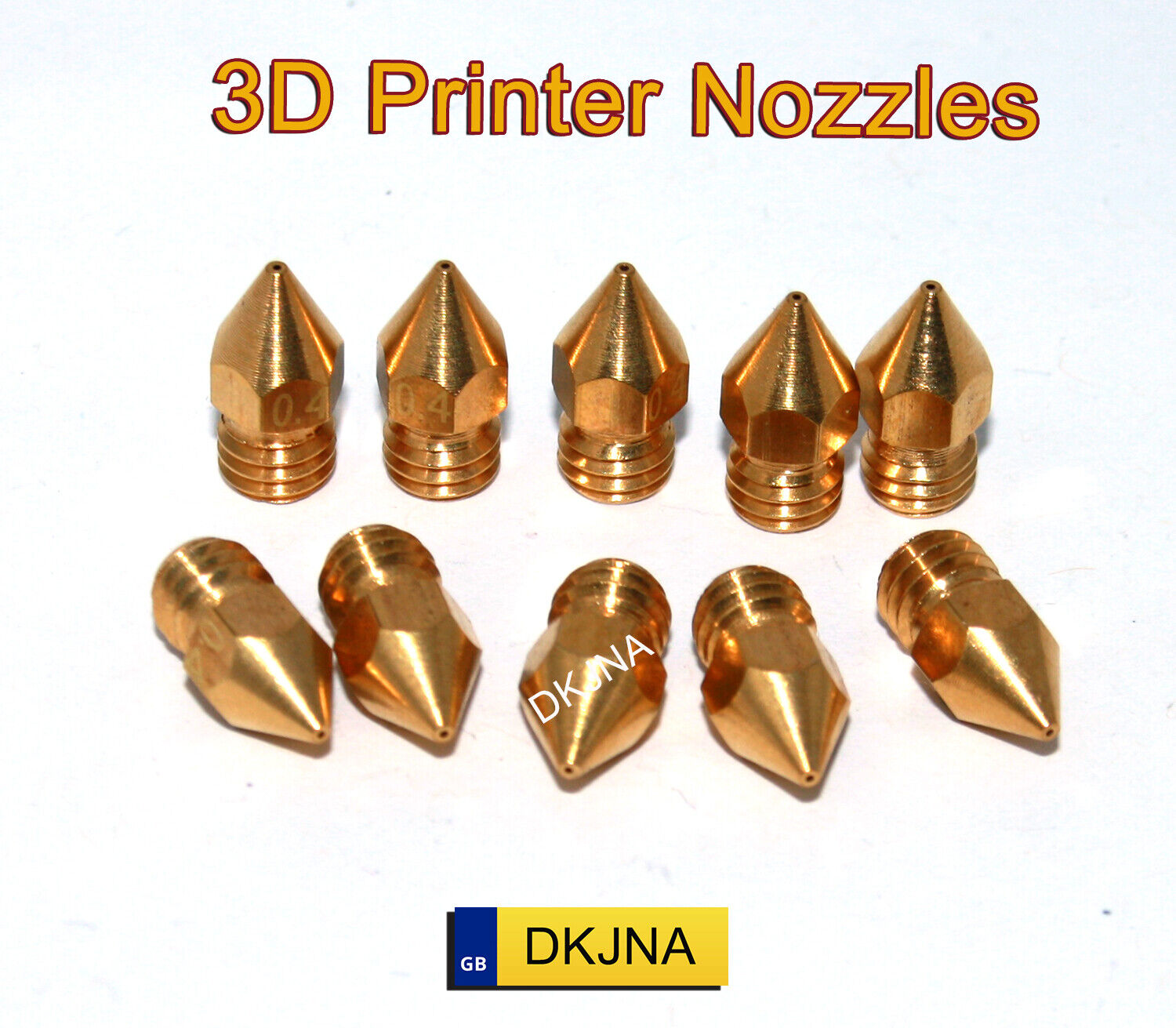 3D Printer Nozzle 0.4mm 10 Extruder MK8 Creality Ender 3 Pro CR-10r Anet A8 m6