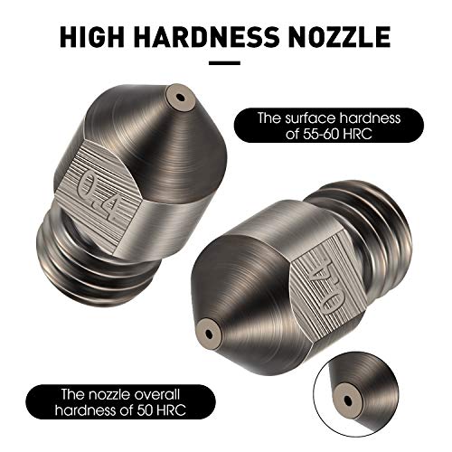 Wear-Resistant 3D Printer Nozzles - Pack of 5