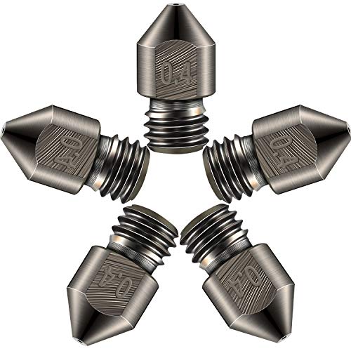 Wear-Resistant 3D Printer Nozzles - Pack of 5
