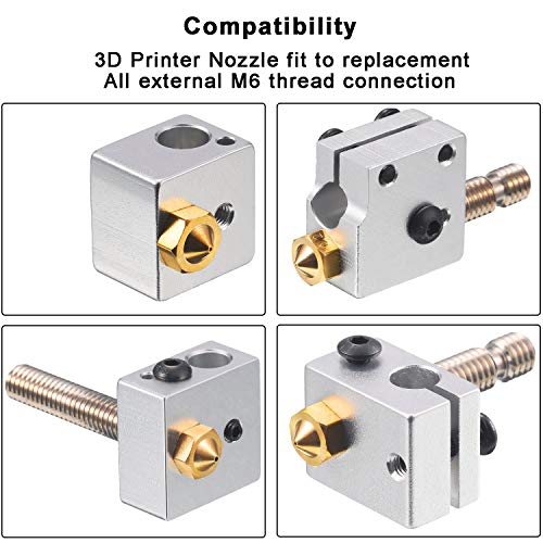 0.4mm Brass Nozzle for 3D Printers - 20PCS