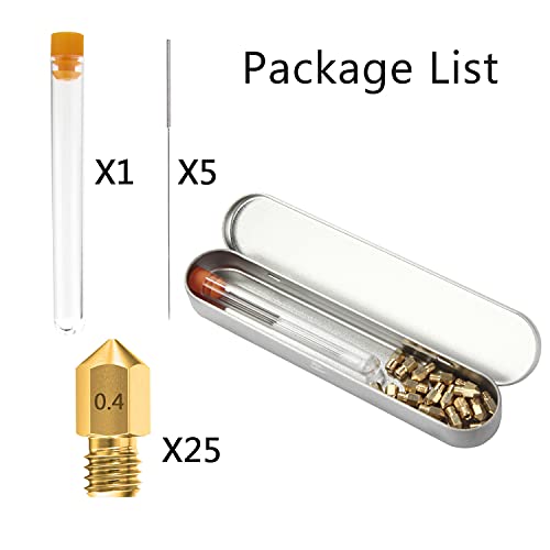 25-Pack Brass Nozzles with Storage Box