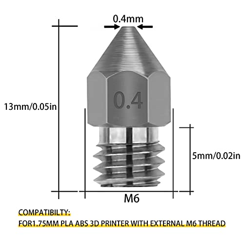 Stainless Steel 3D Printer Nozzle Set