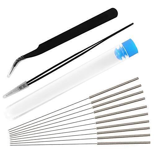 Aokin 13 Pcs 3D Printer Nozzle Cleaning Kit - 10 Pcs 0.4mm Needles Cleaner and 2