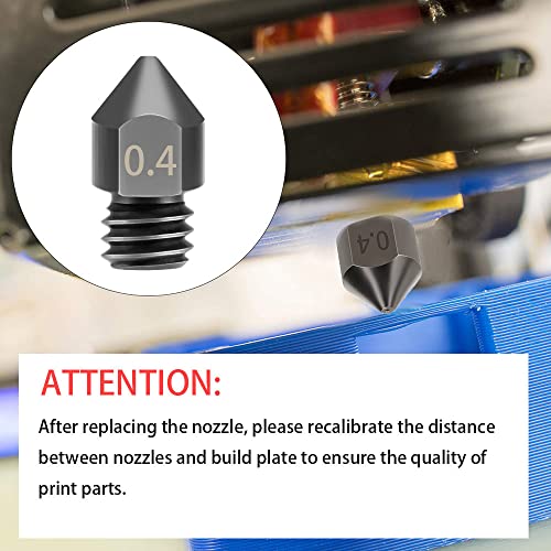 Hardened Steel 3D Printer Nozzles with Cleaning Kit