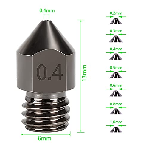 Wear Resistant 3D Printer Nozzles - 25pcs