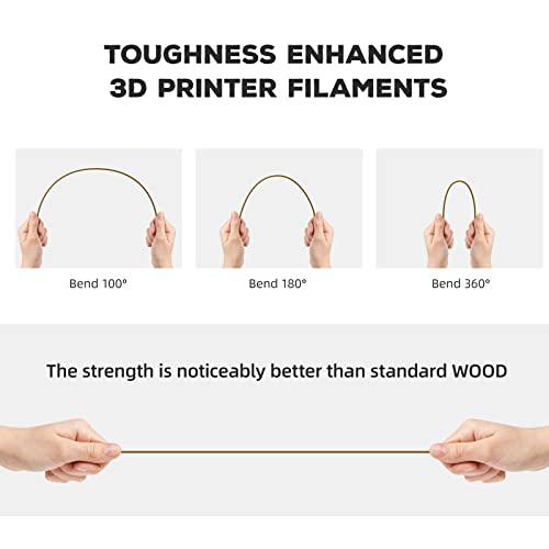 Dark Wood PLA Filament for 3D Printers