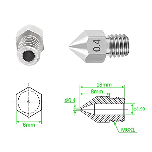 Wear Resistant 3D Printer Nozzles - 25pcs