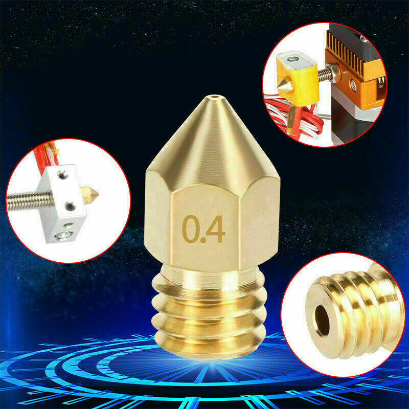 20 Brass MK8 Nozzles for CR-10 & Ender 3
