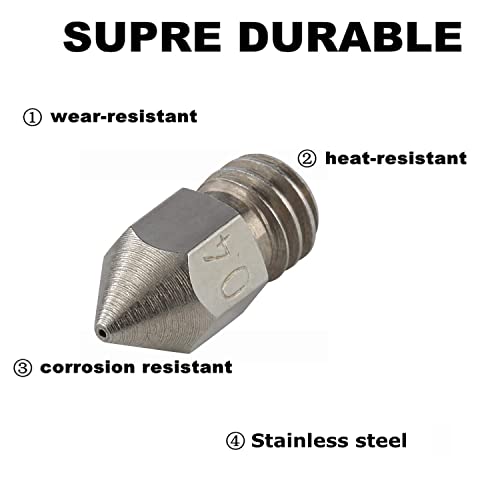 25 Brass+Stainless Steel Nozzles for 3D Printers
