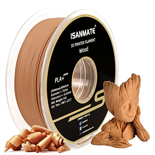 Wooden Yellow 3D Printer Filament - 1kg Spool