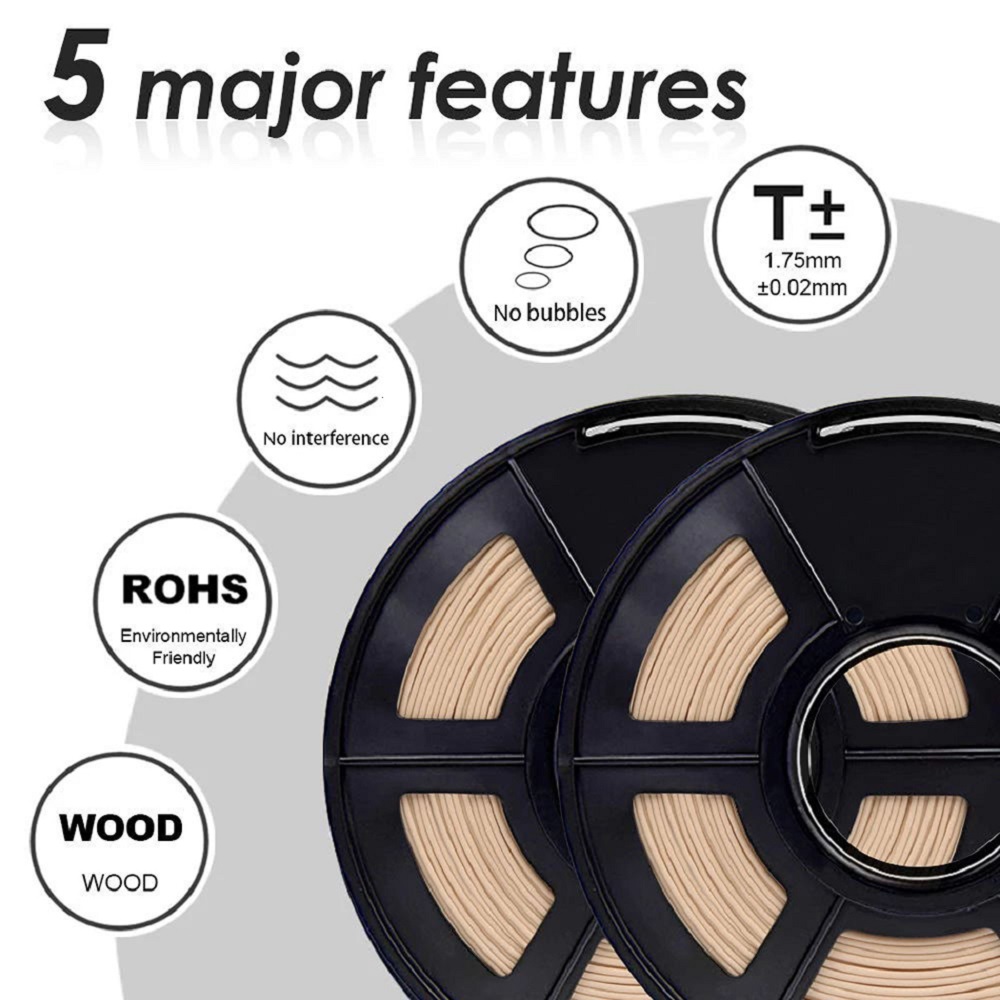 SUNLU Wood Color PLA Filament, 1.75mm, 1 kg