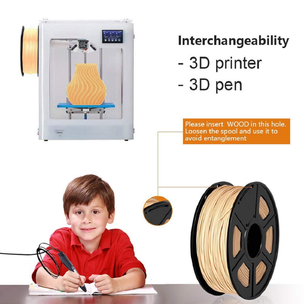 SUNLU Wood Color PLA Filament, 1.75mm, 1 kg