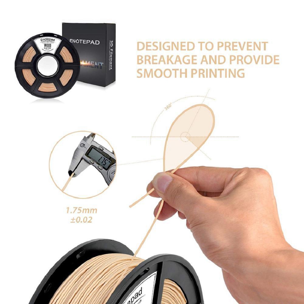 SUNLU Wood Color PLA Filament, 1.75mm, 1 kg