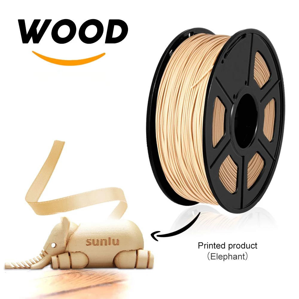 SUNLU Wood Color PLA Filament, 1.75mm, 1 kg