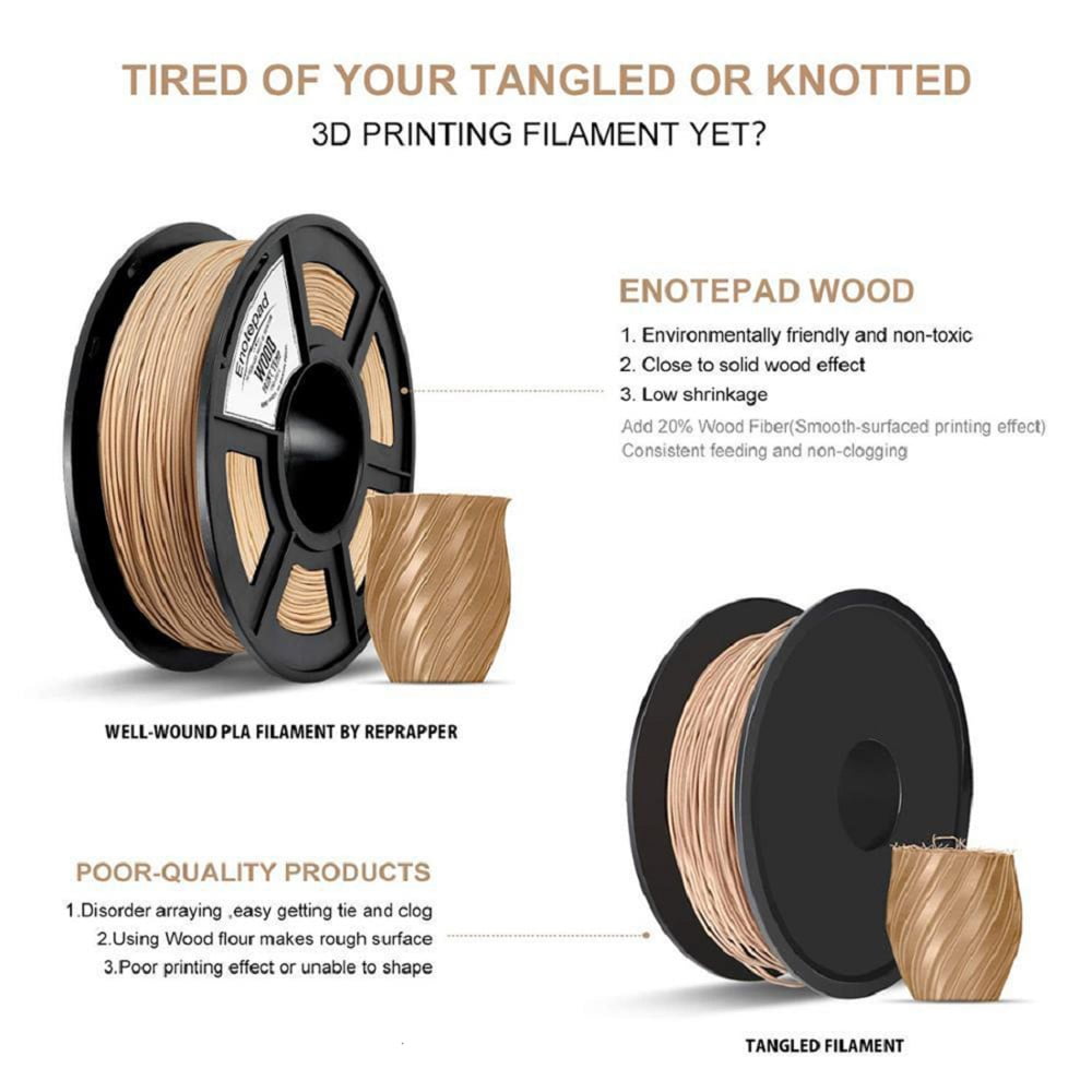 SUNLU Wood Color PLA Filament, 1.75mm, 1 kg