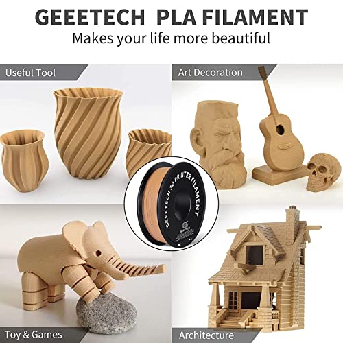 GEEETECH Wood PLA 1.75mm Filament - 1kg Spool