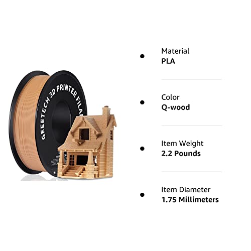 GEEETECH Wood PLA 1.75mm Filament - 1kg Spool