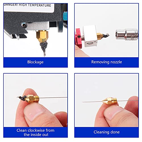 30 Piece 3D Printer Nozzle Set with Cleaning Kit