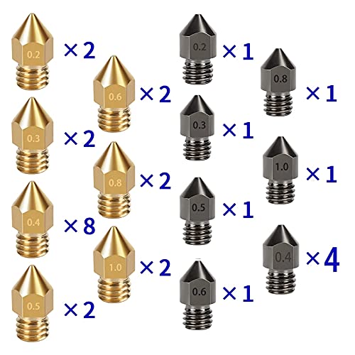 30 Piece 3D Printer Nozzle Set with Cleaning Kit