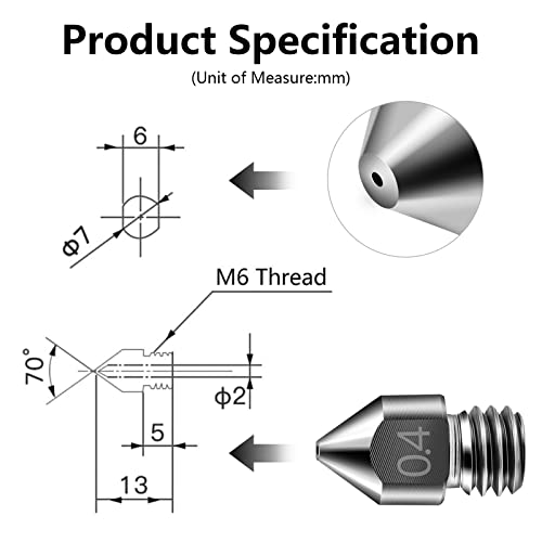 Creality 3D Upgraded Hardened Steel Nozzle Pack