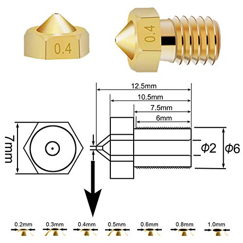 20pcs Brass Nozzle Set for 3D Printers