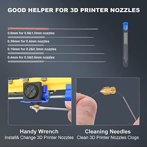 30 Brass 3D Printer Nozzles for MK8 & Ender 3