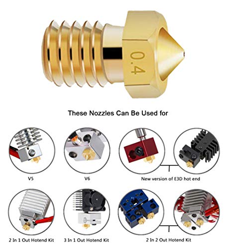 20pcs Brass Nozzle Set for 3D Printers