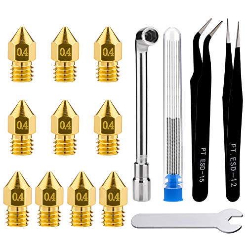 LUTER 3D Printer Nozzle Cleaning Kit: 10PCS MK8