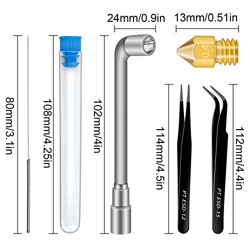 Hakkin 20PCS MK8 3D Printer Nozzle Set