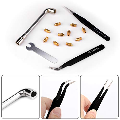 LUTER 3D Printer Nozzle Cleaning Kit: 10PCS MK8