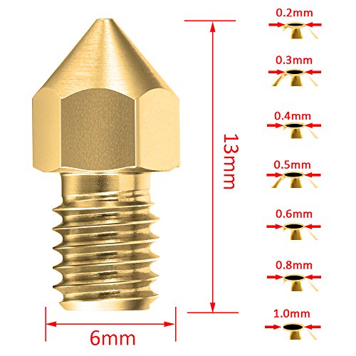 22-Piece MK8 Nozzle Set for 3D Printers