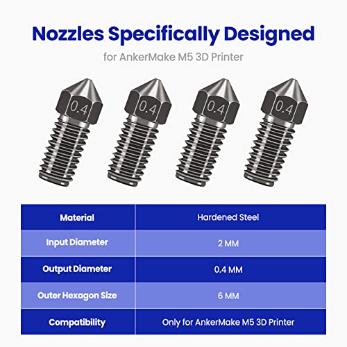 Upgraded 0.4mm 3D Printer Nozzles Set