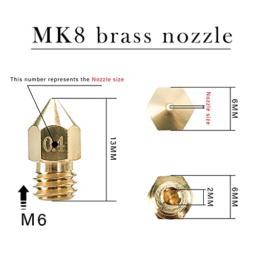 MK8 Brass Nozzle Set with DIY Tools