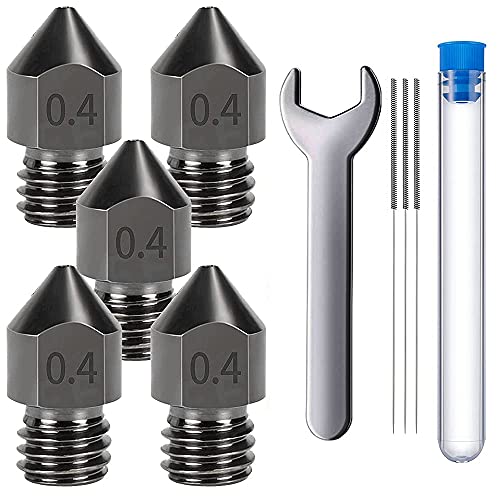 5-Pack Hardened Steel Nozzles for 3D Printers