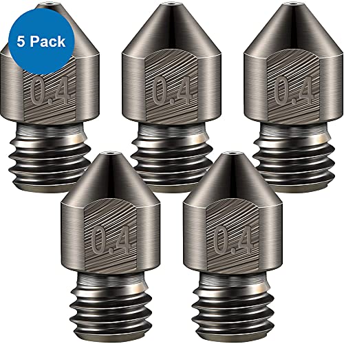 5-Pack Hardened Steel Nozzles for 3D Printers