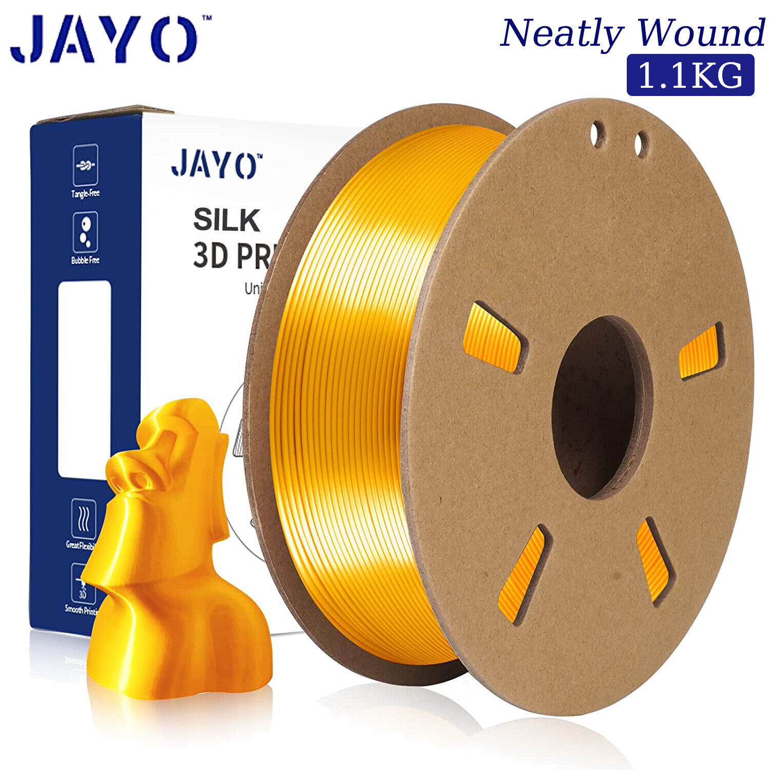 Gold Silk PLA 3D Printer Filament 1KG
