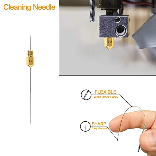25pcs 0.4mm Brass Nozzles for 3D Printers
