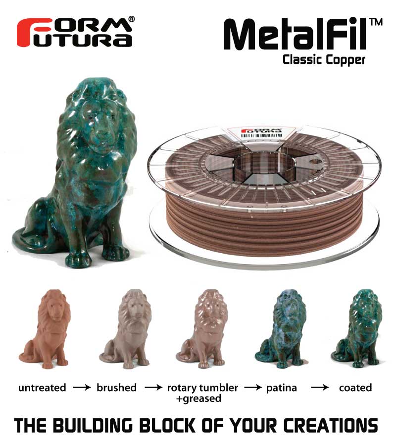 MetalFil Classic Copper PLA Filament 2.85mm 750g