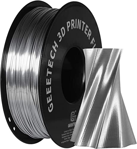 GEEETECH Silk PLA 3D Printer Filament - Silver