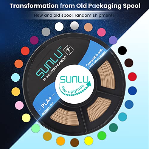 SUNLU PLA+ 3D Printer Filament - Wood Finish