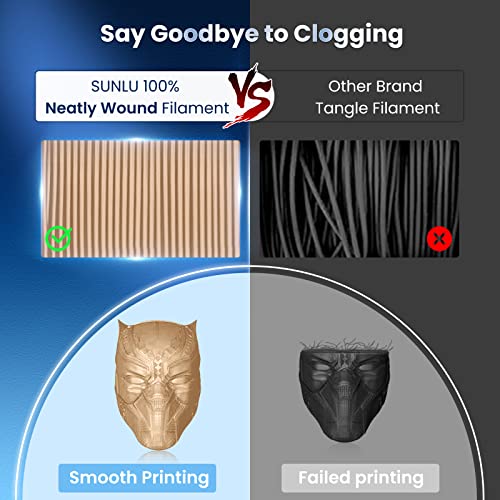 SUNLU PLA+ 3D Printer Filament - Wood Finish