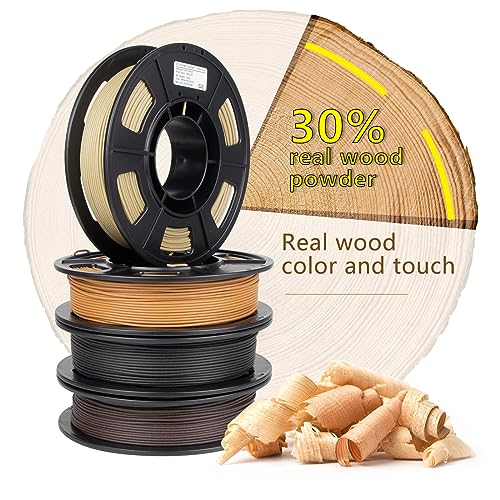Wood-infused PLA Filament 4-pack, 1.75mm, 250g each
